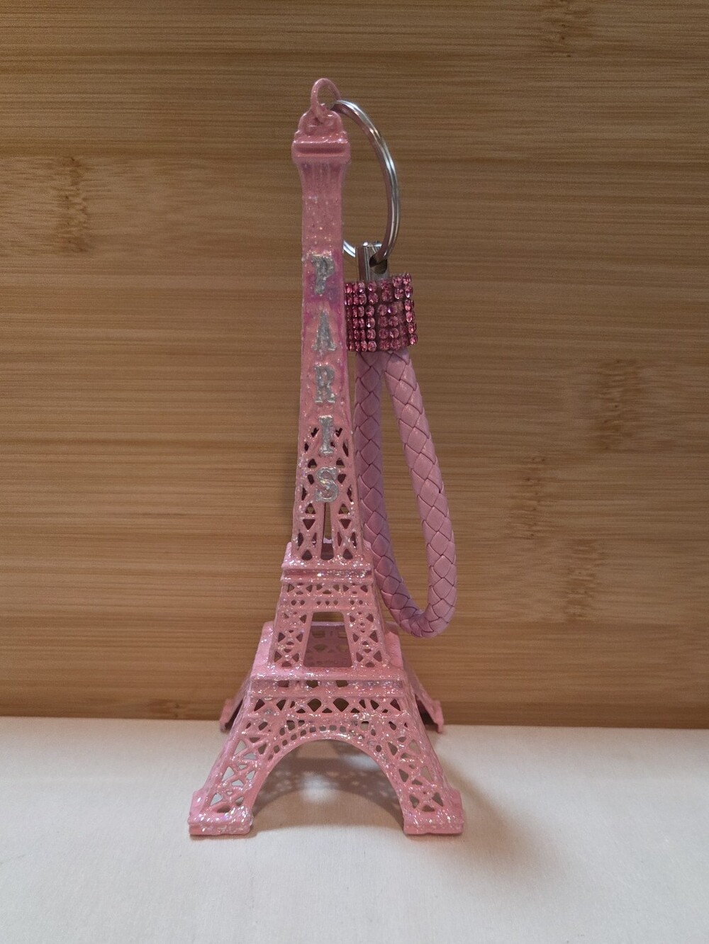 🗼Luxury Pink Glitter Eiffel Tower Keychain Bling Paris Bag Charm 🗼